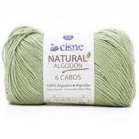 Fio Cisne Natural Algodón 6 Cabos 100g - 100% Algodão 00214 - verde ocre