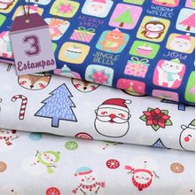 Kit de Tecido Candy Christmas (50x150) 3 Estampas