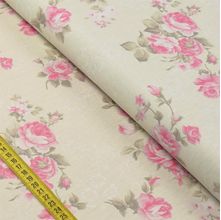 Tecido Estampado para Patchwork - Classique : Rosas Média Fundo Bege (0,50x1,40)