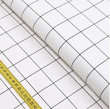 Tecido Estampado para Patchwork - Grid : Xadrez Preto com Fundo Branco (0,50x1,40)