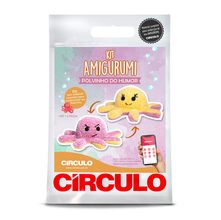 Kit Amigurumi Polvinho do Humor Círculo - Amarelo e Rosa