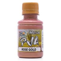 Tinta PVA Metal True Colors 100ml - Cores Metálicas 7960 rose gold