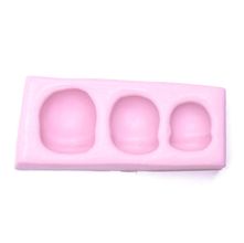Molde de Silicone para Biscuit - Trio Cabeças Fofas 113
