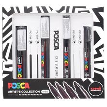 Kit Caneta Posca Artists Collection Nibs Preto - 4 Unidades