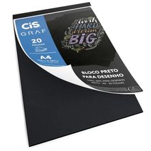 Bloco para Desenho Preto A4 180g/m² Graf - 20 Folhas