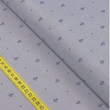 Tecido Estampado para Patchwork - Essentials Âncora Fundo Cinza (0,50x1,50)