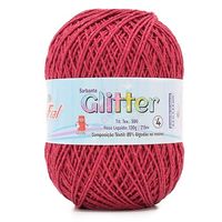 Barbante Glitter Fial nº 4 - 215 Metros 7979 vermelho