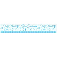 Stencil Natal Litoarte 4 X 28 cm - STABN - 001 Rendado Boas Festas
