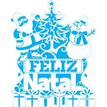 Stencil Natal Litoarte 25 X 20 cm - STRN - 016 Feliz Natal