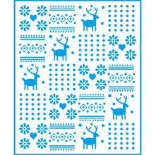 Stencil Natal Litoarte 17 X 21 cm - STMN - 061 Estampa Natalina