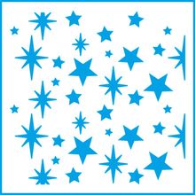 Stencil Natal Litoarte 10 X 10 cm – STNX - 044 Estampa de Estrelas