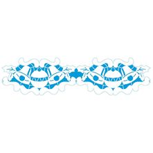 Stencil Natal Litoarte 42 X 11 cm - STAGN - 003 Rendado Natal, Sinos com Enfeites
