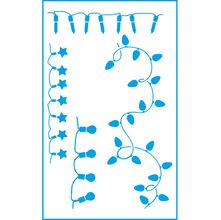 Stencil Natal Litoarte 34 X 21 cm - STNGG - 021 Pisca Pisca