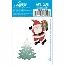 Aplique De MDF e Papel Natal - Papai Noel & Pinheiro - APMN4 - 014