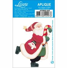 Aplique de MDF e Papel Natal - Noel Com Bengala Doce - APMN8 - 009