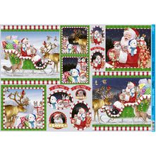 Papel Decoupage Natal Litoarte PDN - 119 - Animais Natalinos 50 X 34,3cm