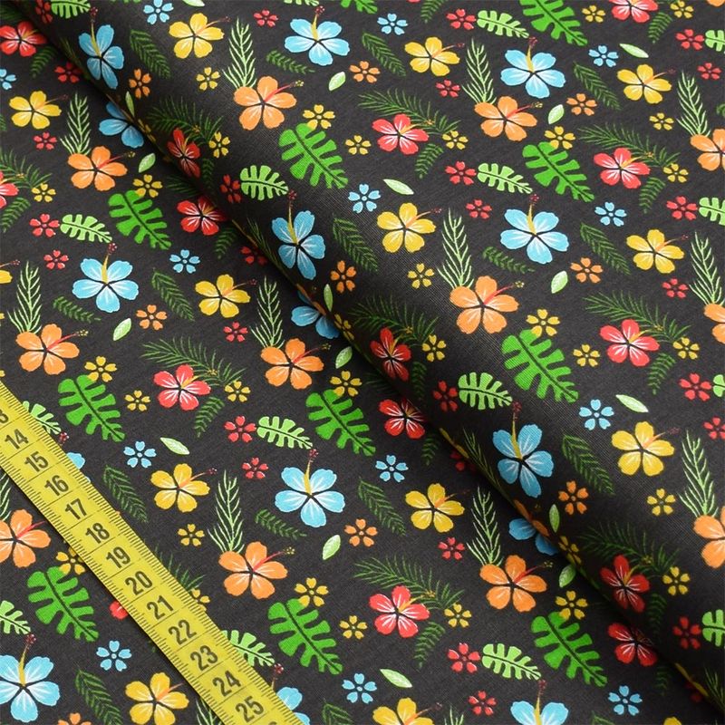 TECIDO ESTAMPADO PARA PATCHWORK - TROPICAL 10 (0,50X1,40)