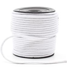 Cordão de Algodão Trançado Simples Branco Danitex 4mm - 50 Metros