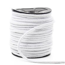 Cordão de Algodão Trançado Simples Branco Danitex 5mm - 30 Metros