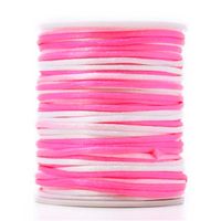 Cordão de Cetim Rabo de Rato Arco Íris 2mm - 50 metros Multicolor pink
