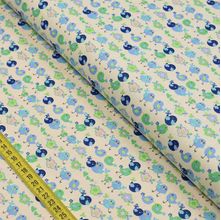 Tecido Estampado para Patchwork - Birdies : Blue Children (0,50x1,40)