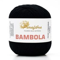 Linha Bambola Purafibra 100g - Algodão e Viscose 013 preto