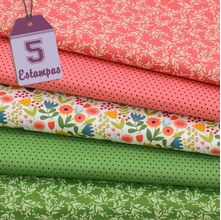 Kit de Tecido Happy Verde (50x150) 5 Estampas