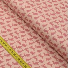 Tecido Estampado para Patchwork - Páscoa : Coelho Rosé (0,50x1,40)