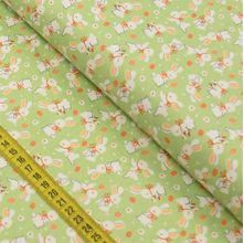 Tecido Estampado para Patchwork - Páscoa : Verde Terapêutico (0,50x1,40)