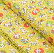 Tecido Estampado para Patchwork - Páscoa : Coelhos Feliz Páscoa (0,50x1,40)