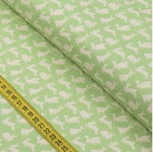 Tecido Estampado para Patchwork - Páscoa : Coelho Verde Terapêutico (0,50x1,40)