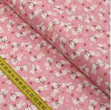 Tecido Estampado para Patchwork - Páscoa : Rosé (0,50x1,40)