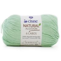 Fio Cisne Natural Algodón 6 Cabos 100g - 100% Algodão 01043 - verde candy