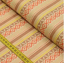 Tecido Estampado para Patchwork - Baby Tribe : Animals Compose Geométrico Fundo Bege (0,50x1,40)