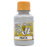 Tinta PVA Metal True Colors 100ml - Cores Metálicas 7991 prata