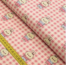 Tecido Estampado para Patchwork - Kawaii : Coelhinho Rosa (0,50x1,40)