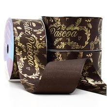 Fita De Cetim Páscoa Coleção Trufado 38mm Com 10 Metros - 487 Feliz Páscoa Marrom