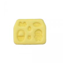 Molde De Silicone Para Biscuit - Coelho Com Cestinha