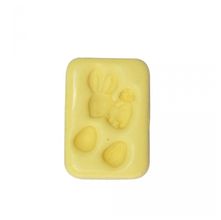 Molde De Silicone Para Biscuit - Coelho Com Com Ovos