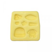 Molde De Silicone Para Biscuit - Coelho e Cenouras
