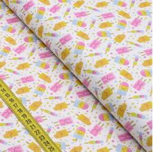 Tecido Estampado Para Patchwork - Sorvetinho 1 (0,50x1,40)