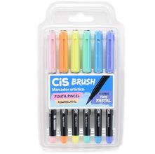 Kit Canetas CIS Brush Tons Pastel - 6 Canetas