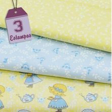 Kit de Tecido Doll Amarelo (50x150) 3 Estampas