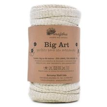 Fio Big Art 106 - Cru 1kg 40 Metros - 25% Linho, 75% Viscose