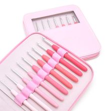 Kit de Agulha para Crochê Soft Cabo Emborrachado - Rosa Candy