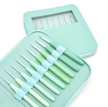 Kit de Agulha para Crochê Soft Cabo Emborrachado - Verde Mint