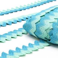 Sianinha Elástica Duo Bicolor Larga 3,1cm - 20 Metros Verde / azul