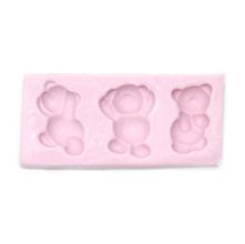 Molde de Silicone Para Biscuit - Três Ursinhos 167