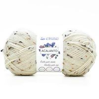 Fio Cisne Acalanto 100g - Acrílico, Lã e Viscose Branco