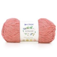 Fio Cisne Sonhar 100g - Algodão e Acrílico 0328 vermelho claro
